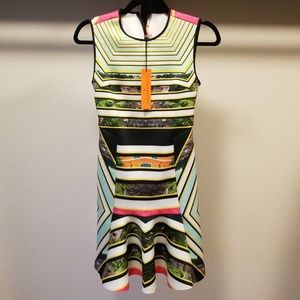 CLOVER CANYON PRINTED NEOPRENE DRESS